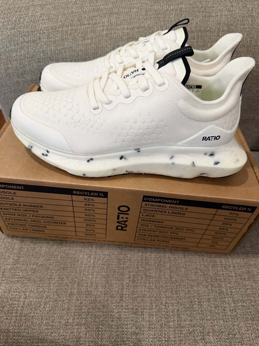 Ratio Camino:01 Women's Running Shoes Purity White Size 6.5